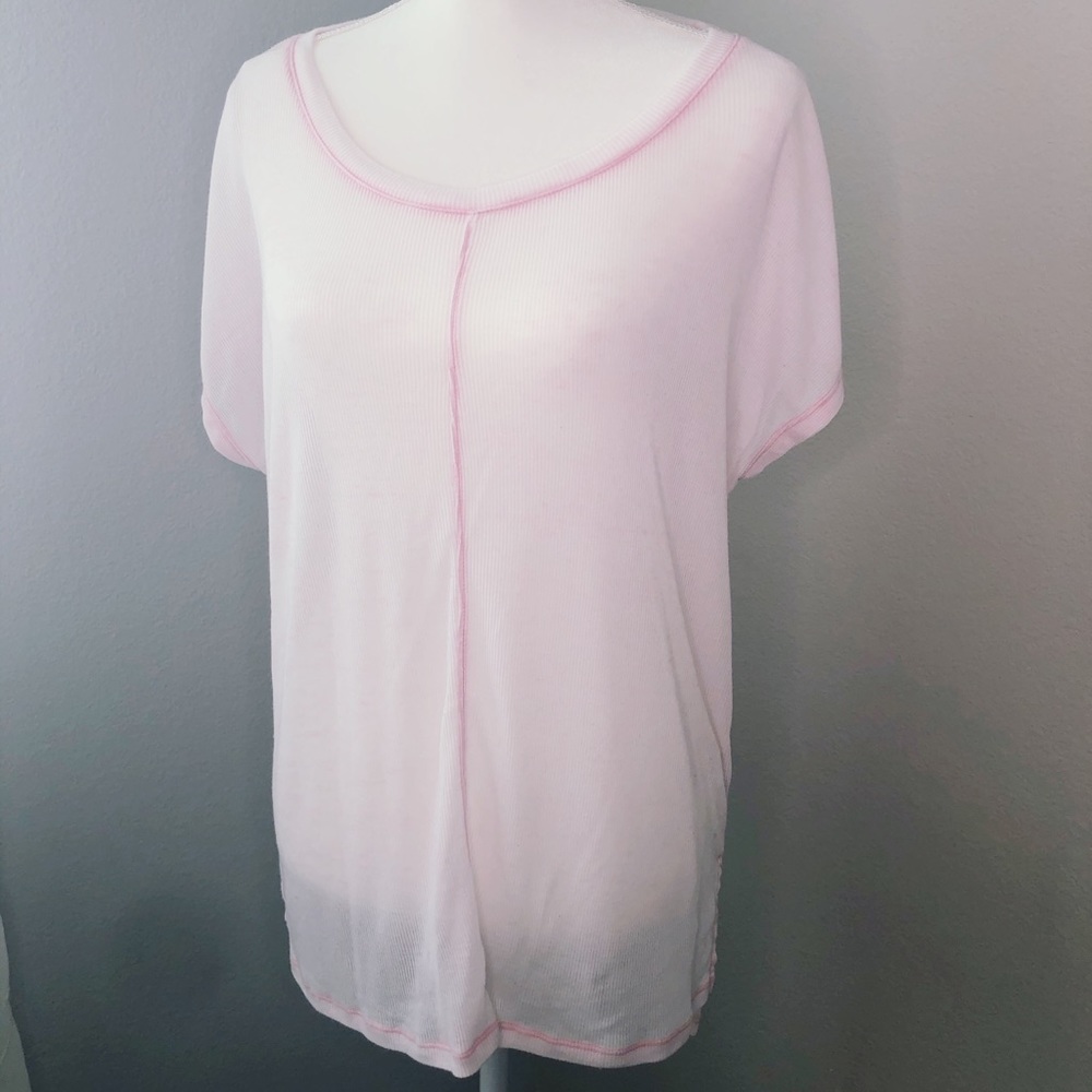 Bobbi semi-sheer ribbed faded tunic